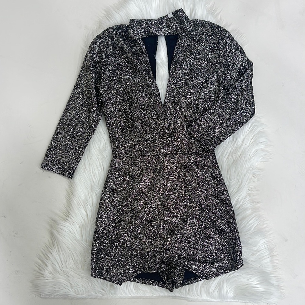 Elegant Black and Silver Women's Jumpsuit